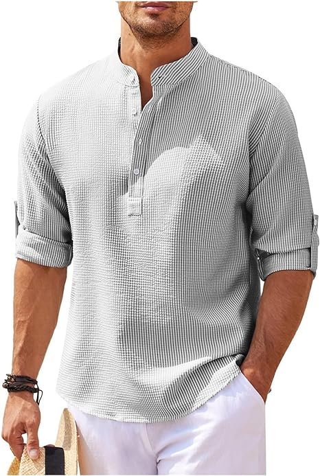 Comfortable Mens Cotton Shirt Relaxed Fit