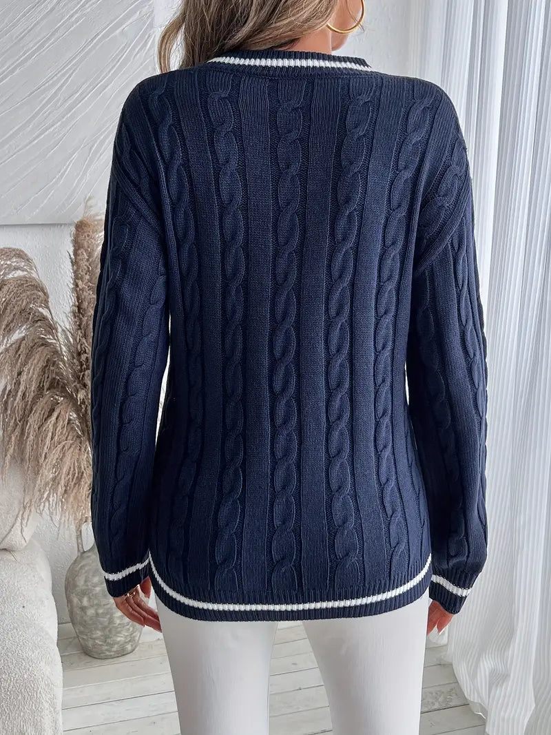 Luna | Winter-Ready V-Neck Cozy Sweater