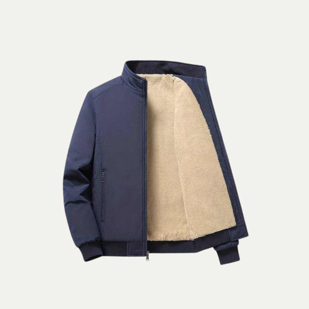 Men’s Warm Faux Fur Lined Flight Jacket