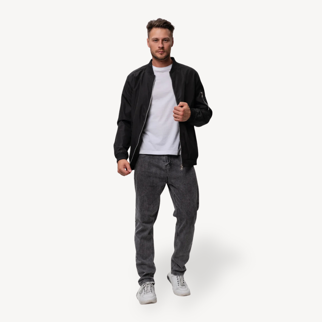 Men's Lightweight Polyester Bomber Jacket