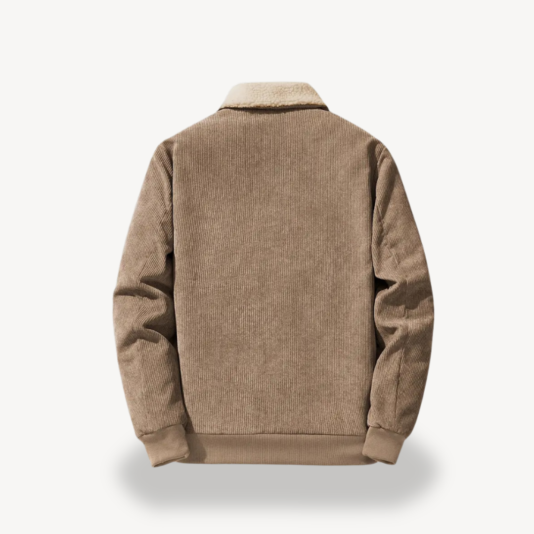Men's Corduroy Sherpa Lined Bomber Jacket