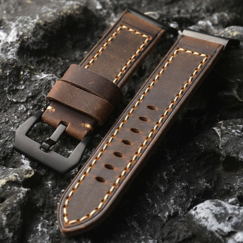 Leather Strap for Smartwatches - Classic Brown