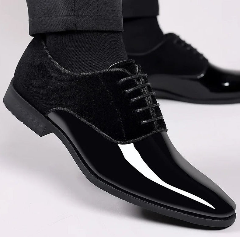 Luxury Black Formal Men's Leather Dress Shoes