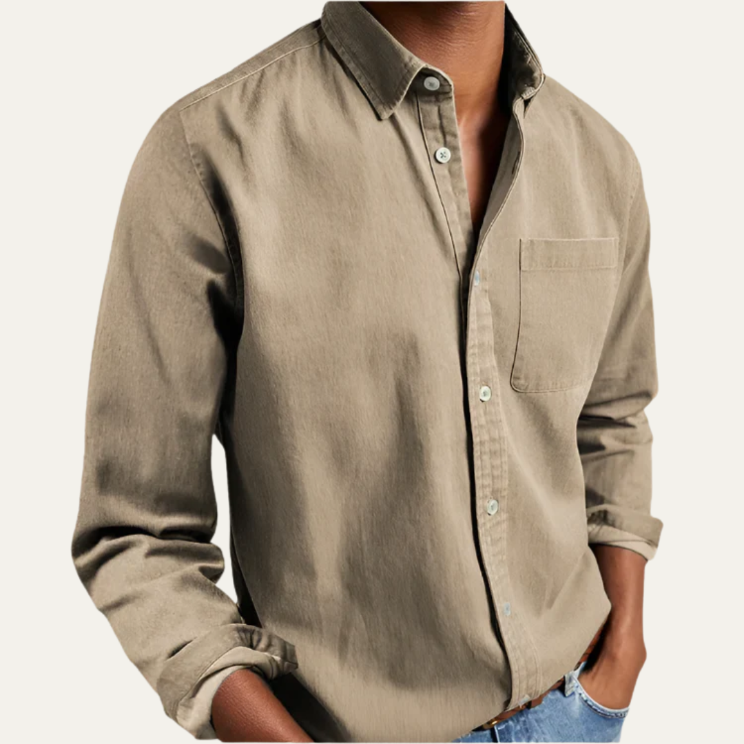 Men’s Classic Cotton Long Sleeve Dress Shirt