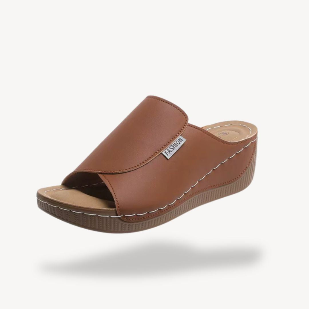 Leather Orthopedic Wedge Sandals Women