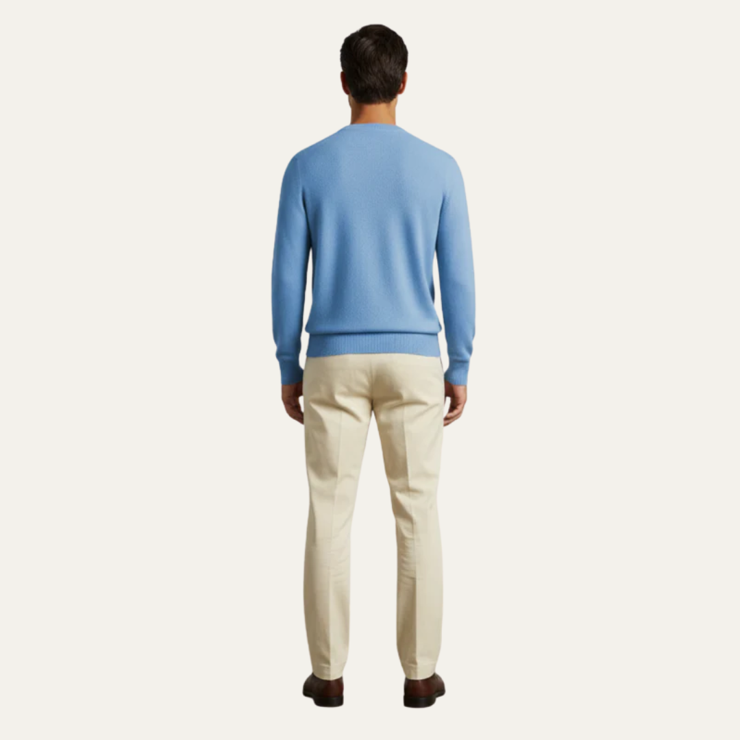 Men’s Fine Knit Classic Crew Neck Sweater