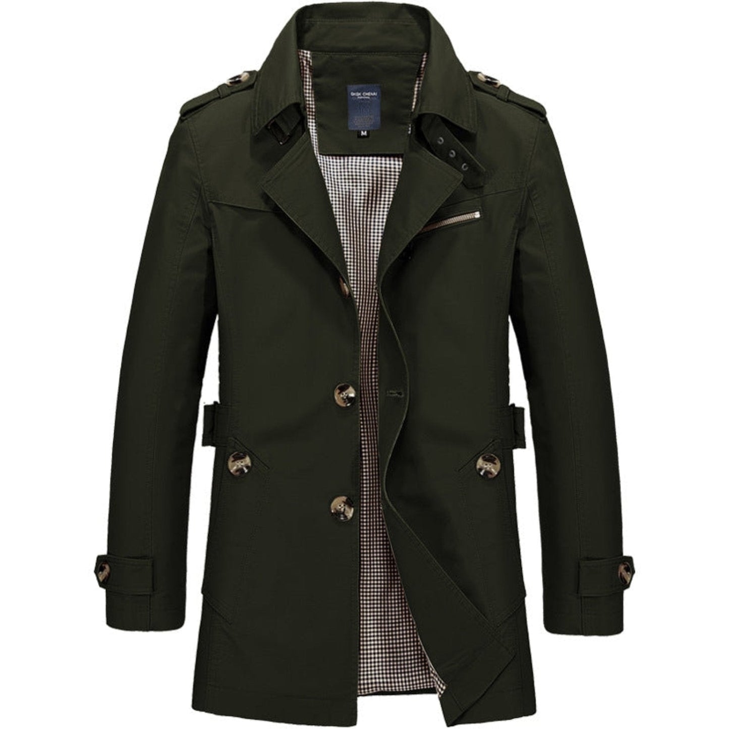 Classic Waterproof Mens Long Coat
