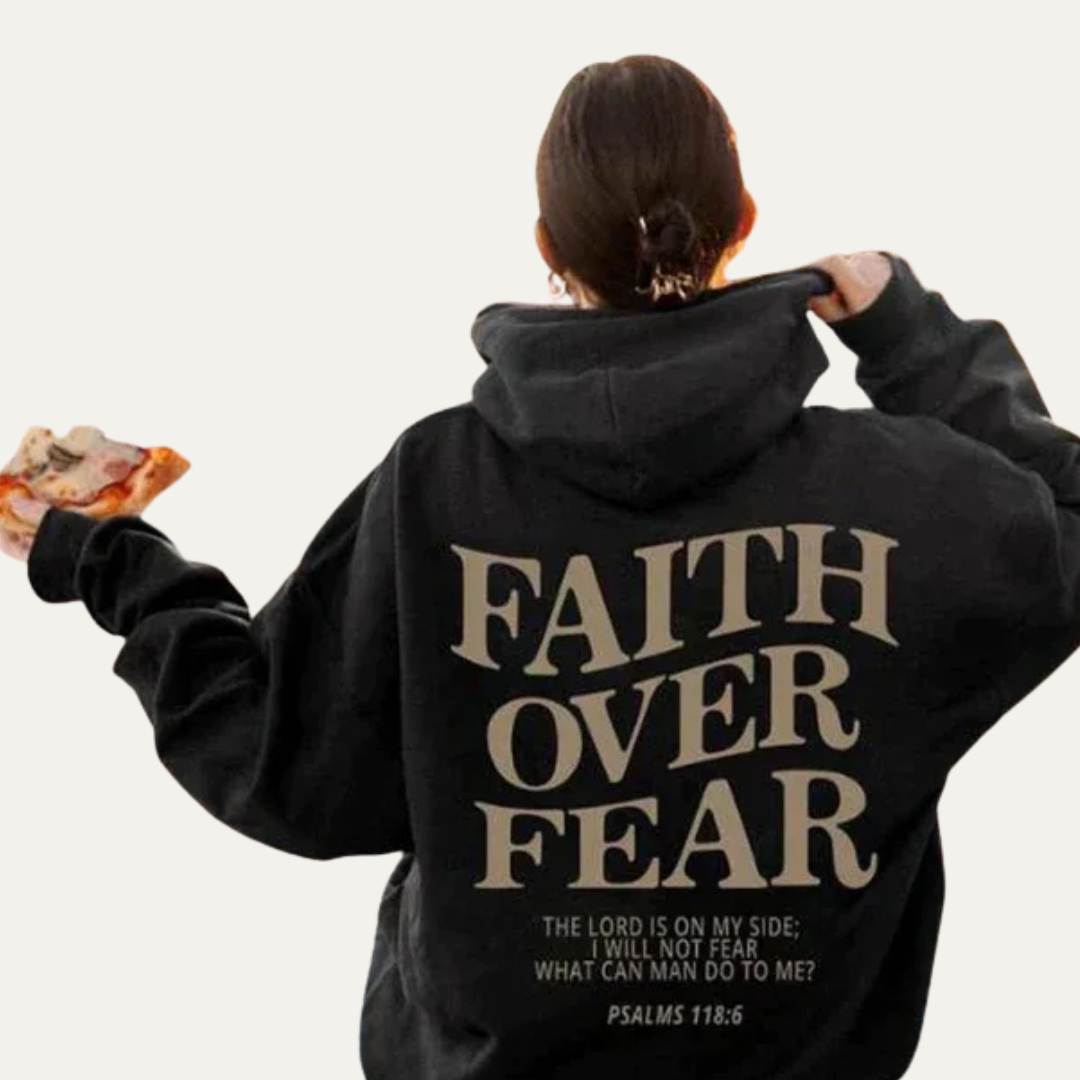 Men’s Religious Verse Print Pullover Hoodie