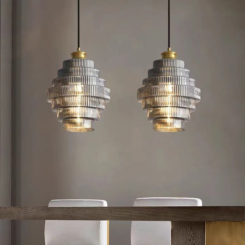 Luxury Gold Tiered Pendant Light