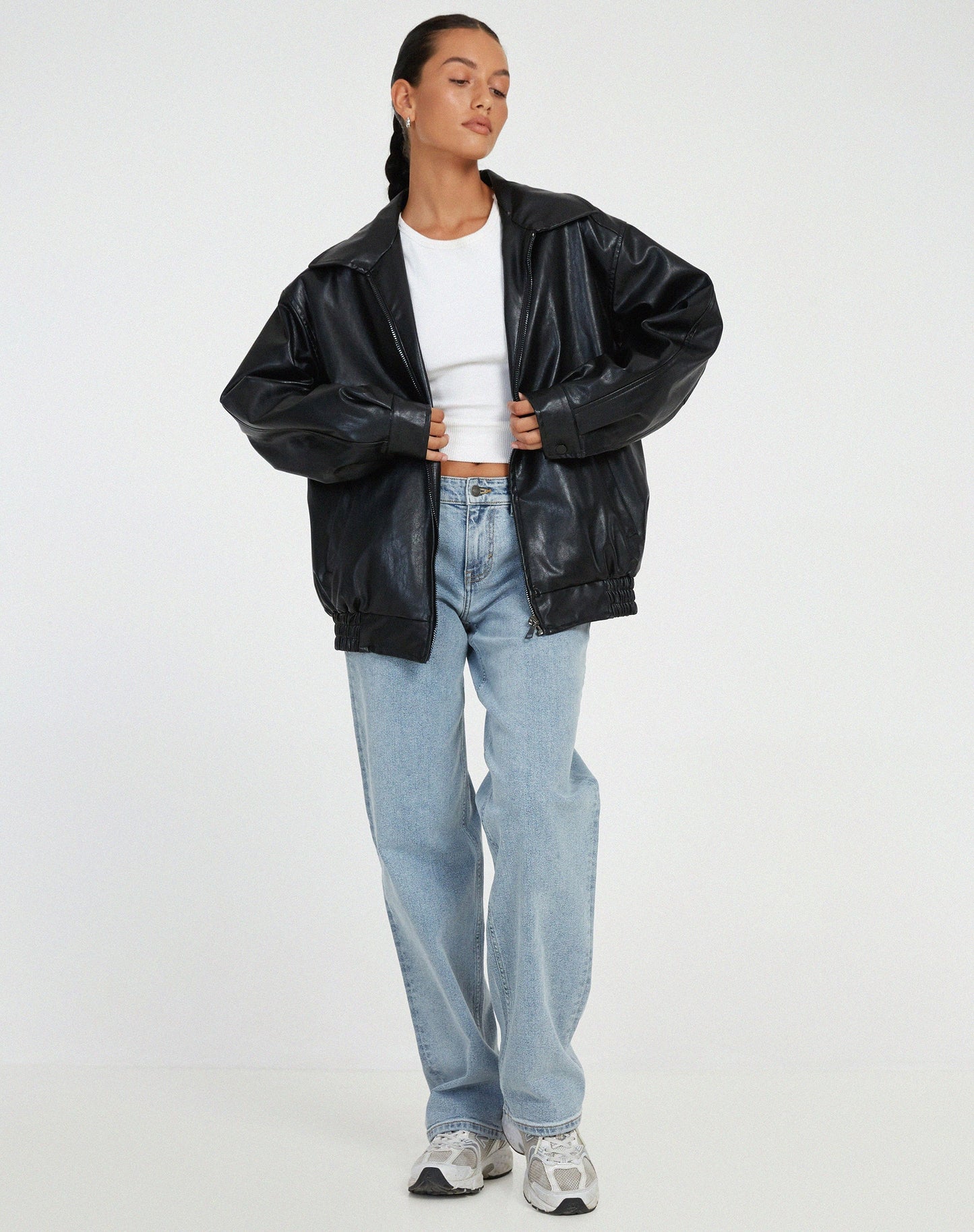 Camille – Women’s Oversized Leather Jacket