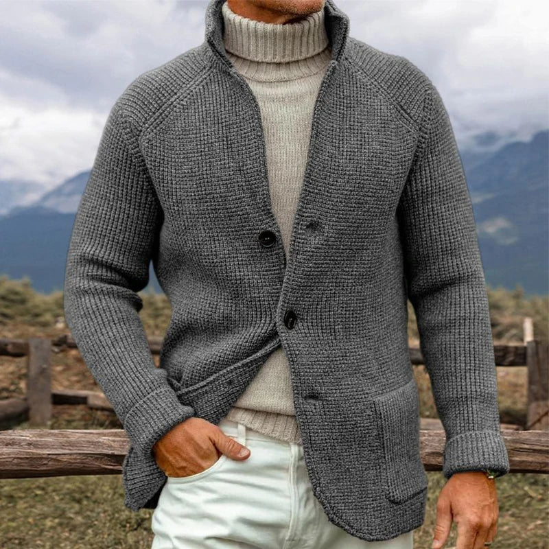 Classic Crew Neck Knitted Jacket