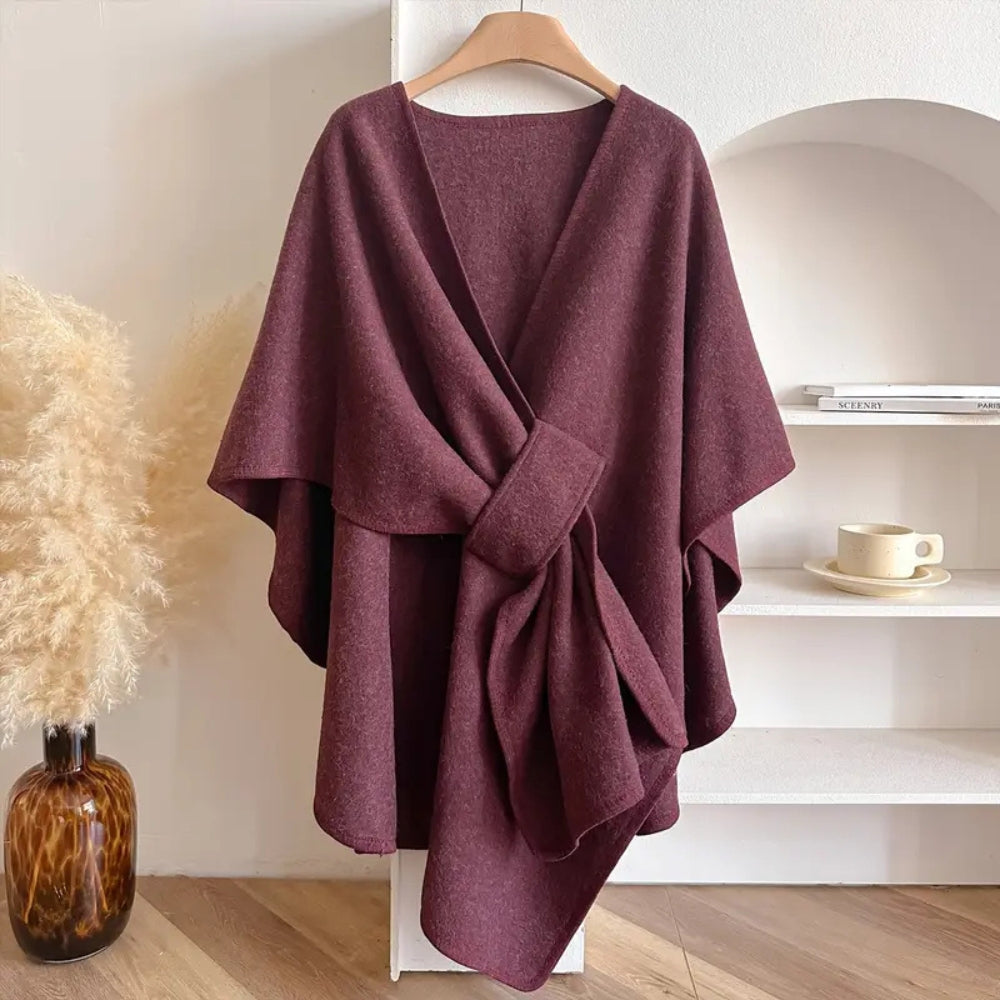 Elandra – Wind-Resistant Shawl Coat for Women