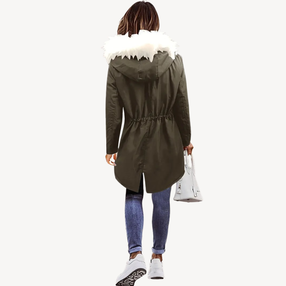 Women's Faux Fur Hooded Parka Jacket
