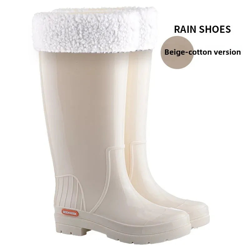 AquaCharm | Stylish Waterproof Mid-Calf Rain Boots for Women