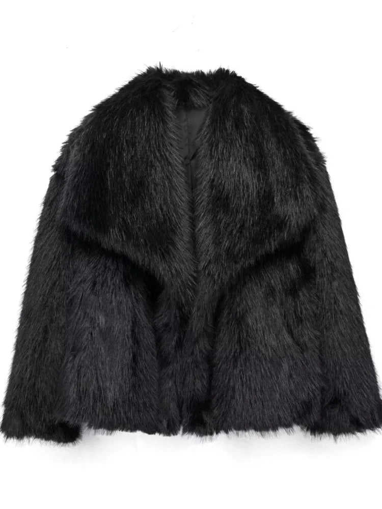 ArcticGrace | Luxurious Eco-Friendly Faux Fur Jacket for Elegant Winter Warmth