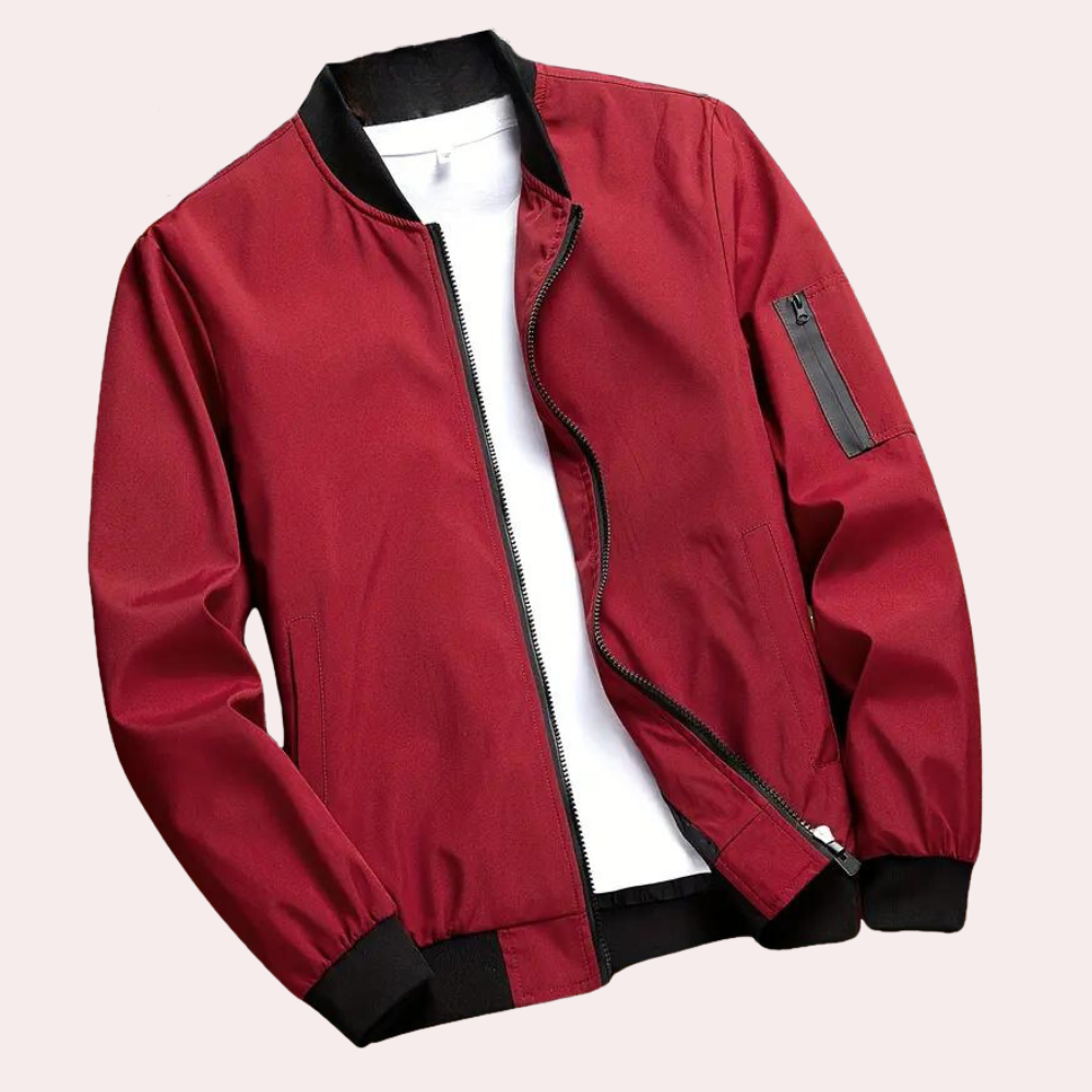 Artan | Men’s Autumn Bomber Jacket with Clean Minimalist Finish