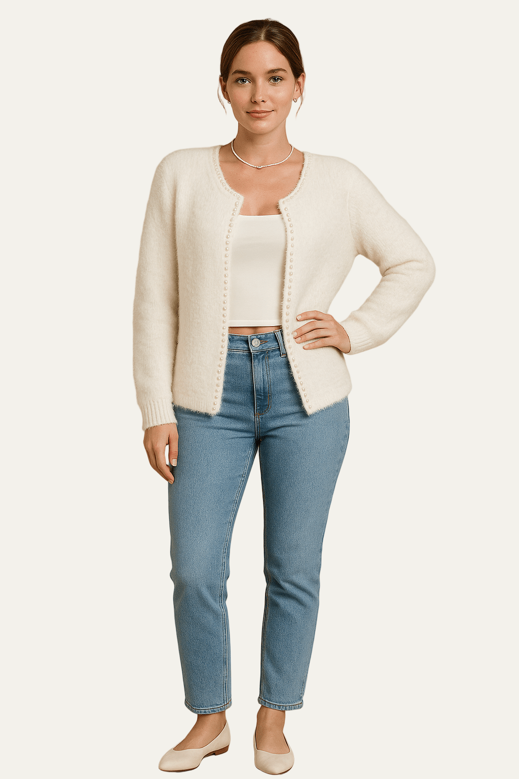 Women’s Fuzzy Open-Front Cardigan