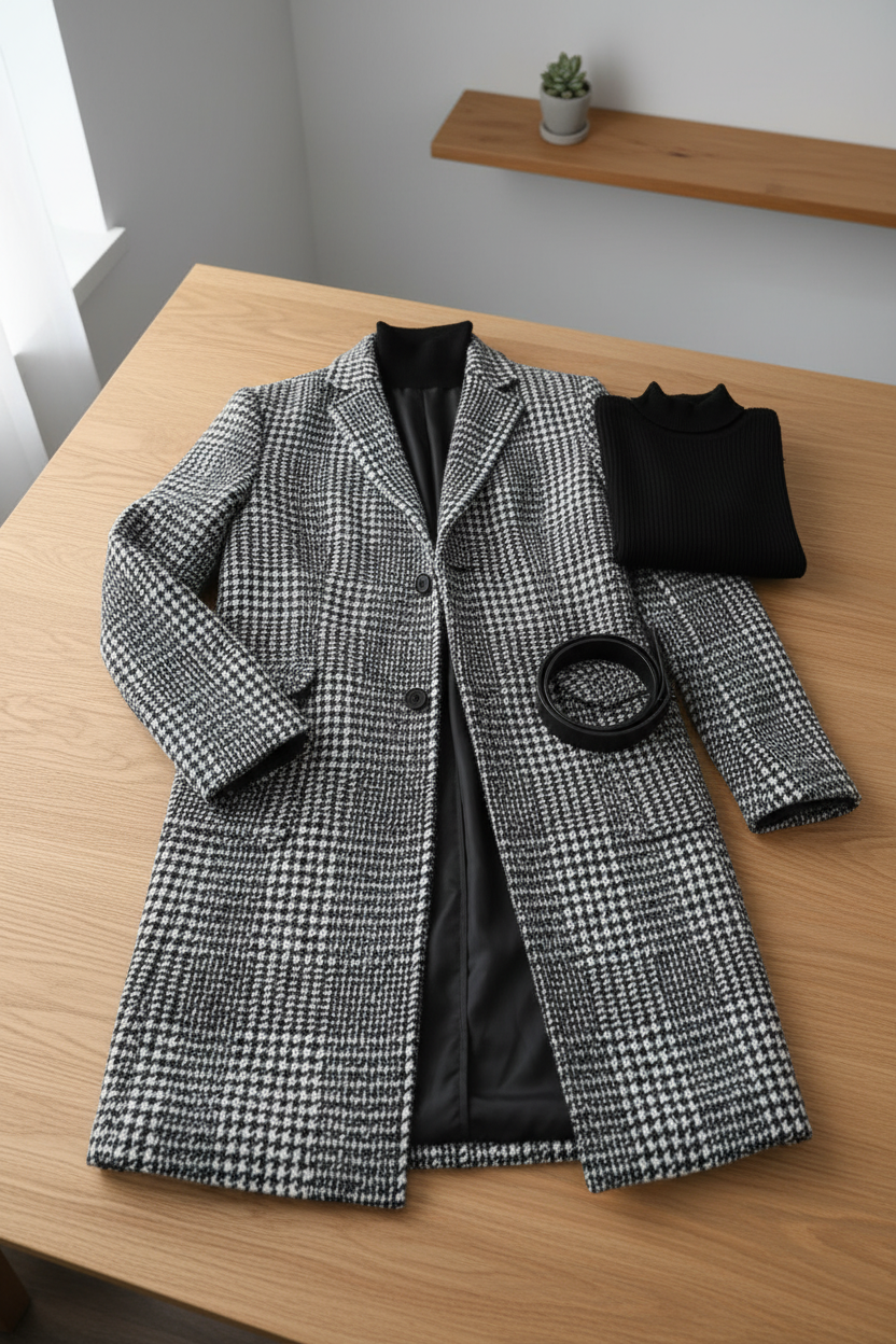 Men’s Classic Plaid Topcoat