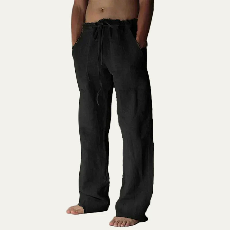 Men’s Wide Leg Drawstring Beach Pants