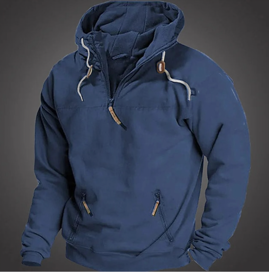 Casual Men's Fleece Quarter Zip Sweater
