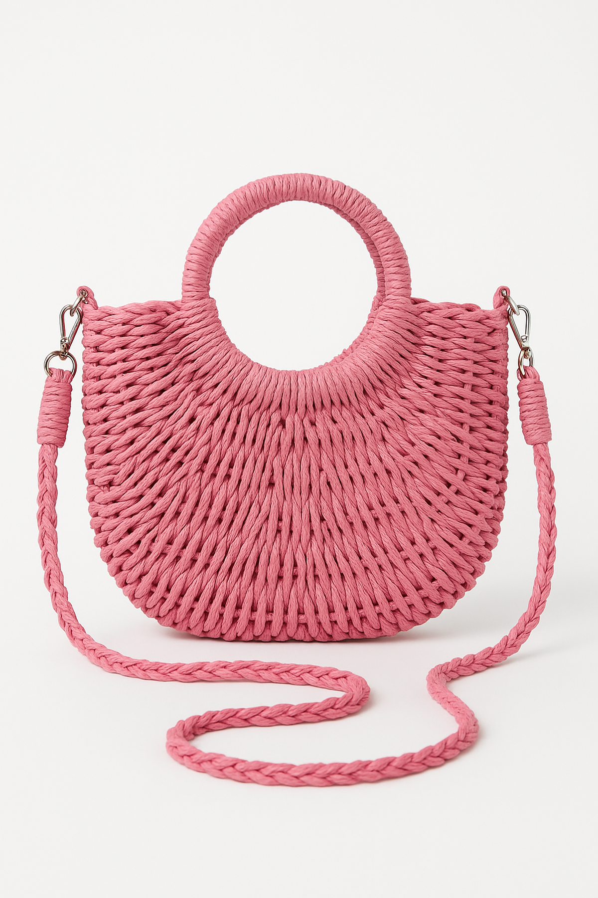 Soleil – Structured Boho Straw Handbag