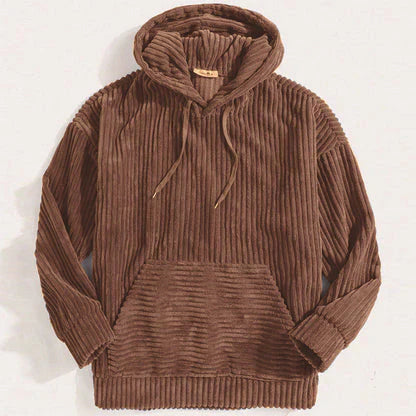 Hooded Ribbed Corduroy Jacket - Zereno