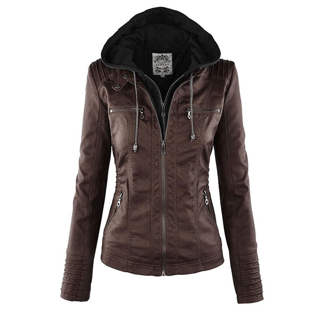 Lyric – Women’s Hooded Moto Jacket with Detachable Hood