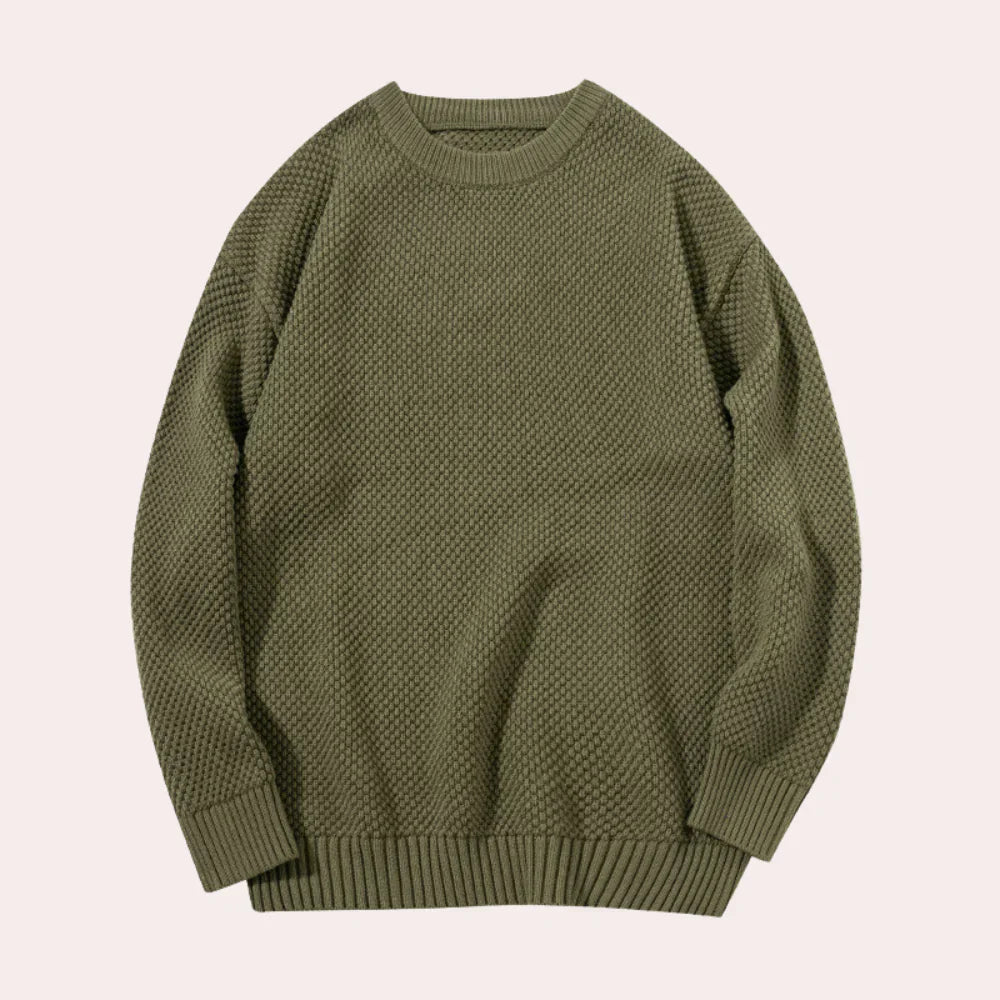 Casual crewneck sweater for men