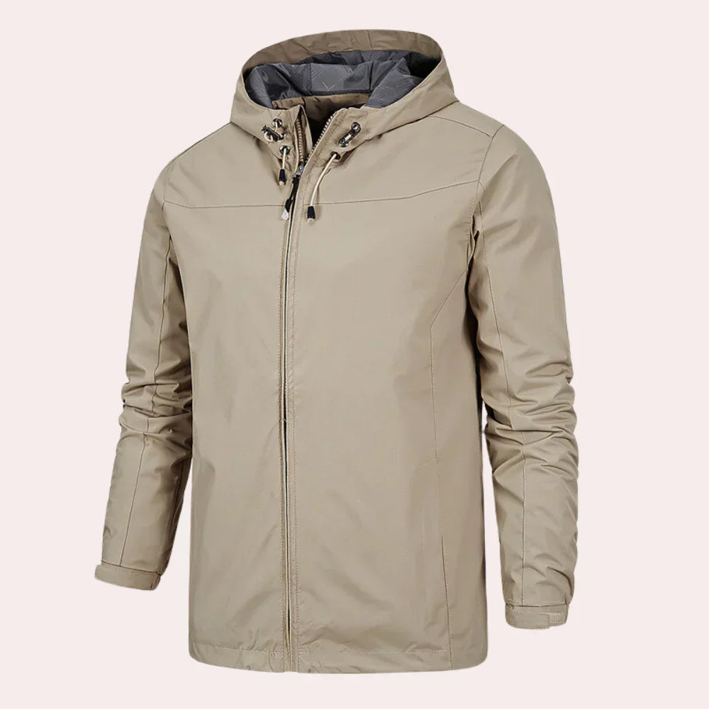 Men's hooded windbreaker