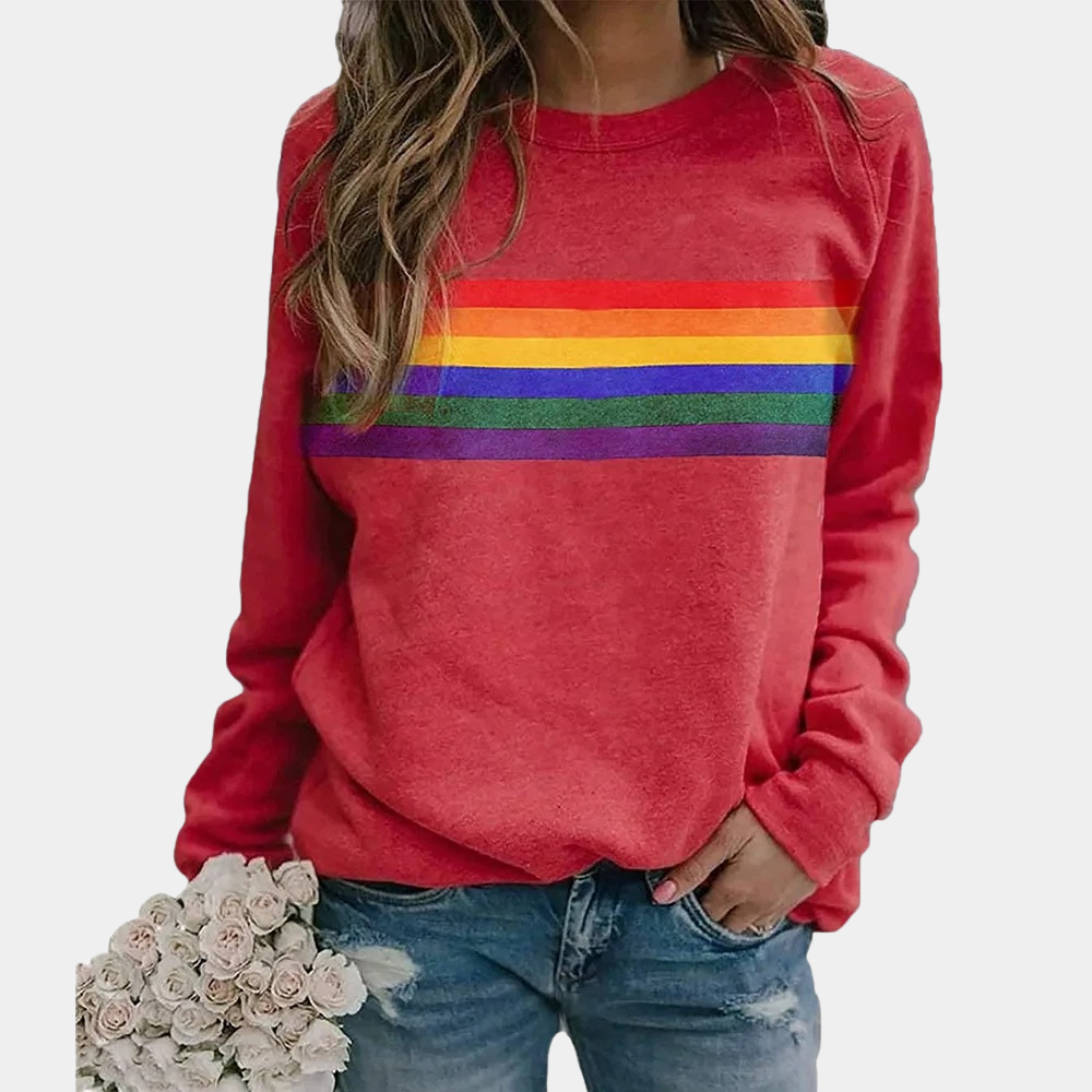 Comfy Vintage Striped Sweatshirt – Loose Fit Design