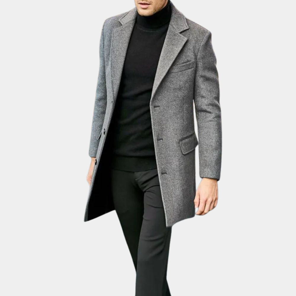 Elegant men's long coat for a stylish look