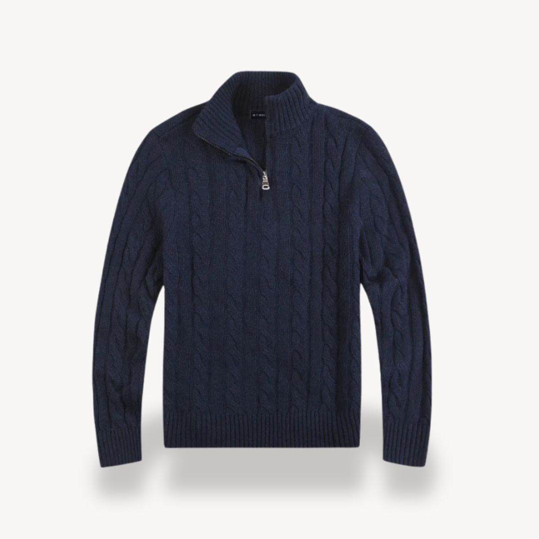 Men’s Textured Quarter-Zip Knitwear