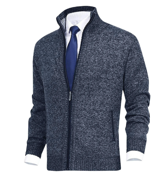 Cardigan - Button Front & Waist Length Warm Layering