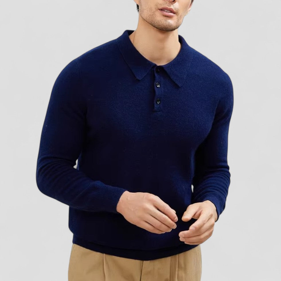 Men’s Classic Polo Collar Pullover Sweater