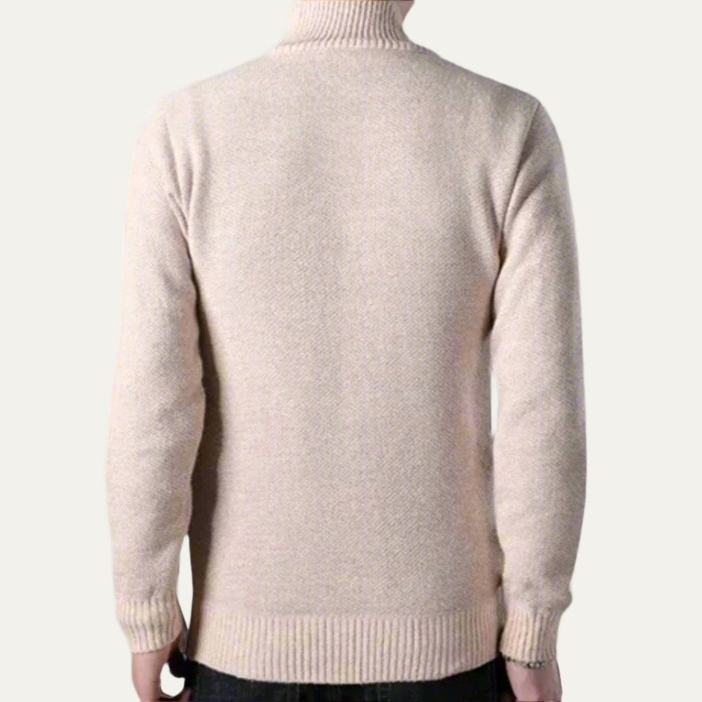 Men’s Ribbed Knit Full Zip Cardigan Jacket