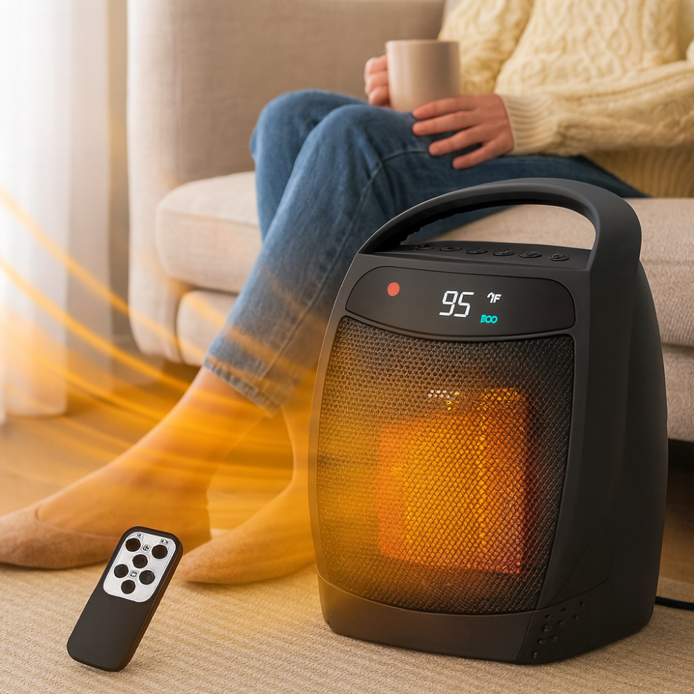 CeramiHeat | Efficient Portable Electric Ceramic Space Heater with Remote Control