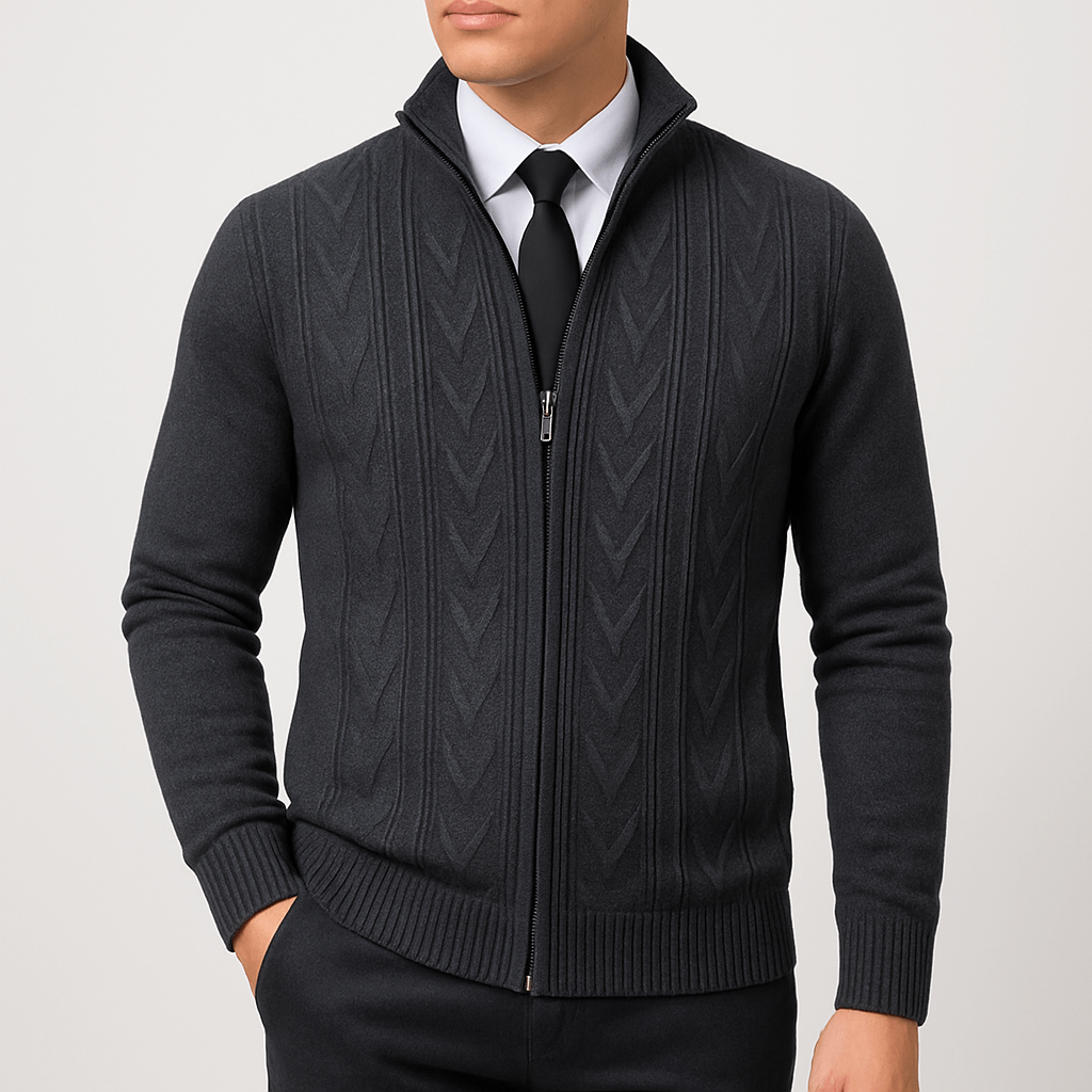 Wool Zip Cardigan