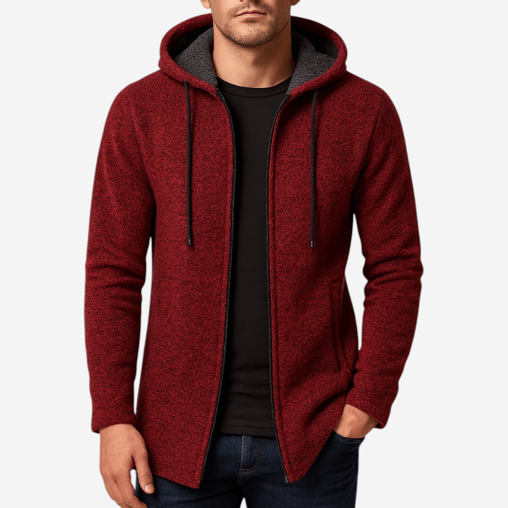 Chenille Hooded Cardigan