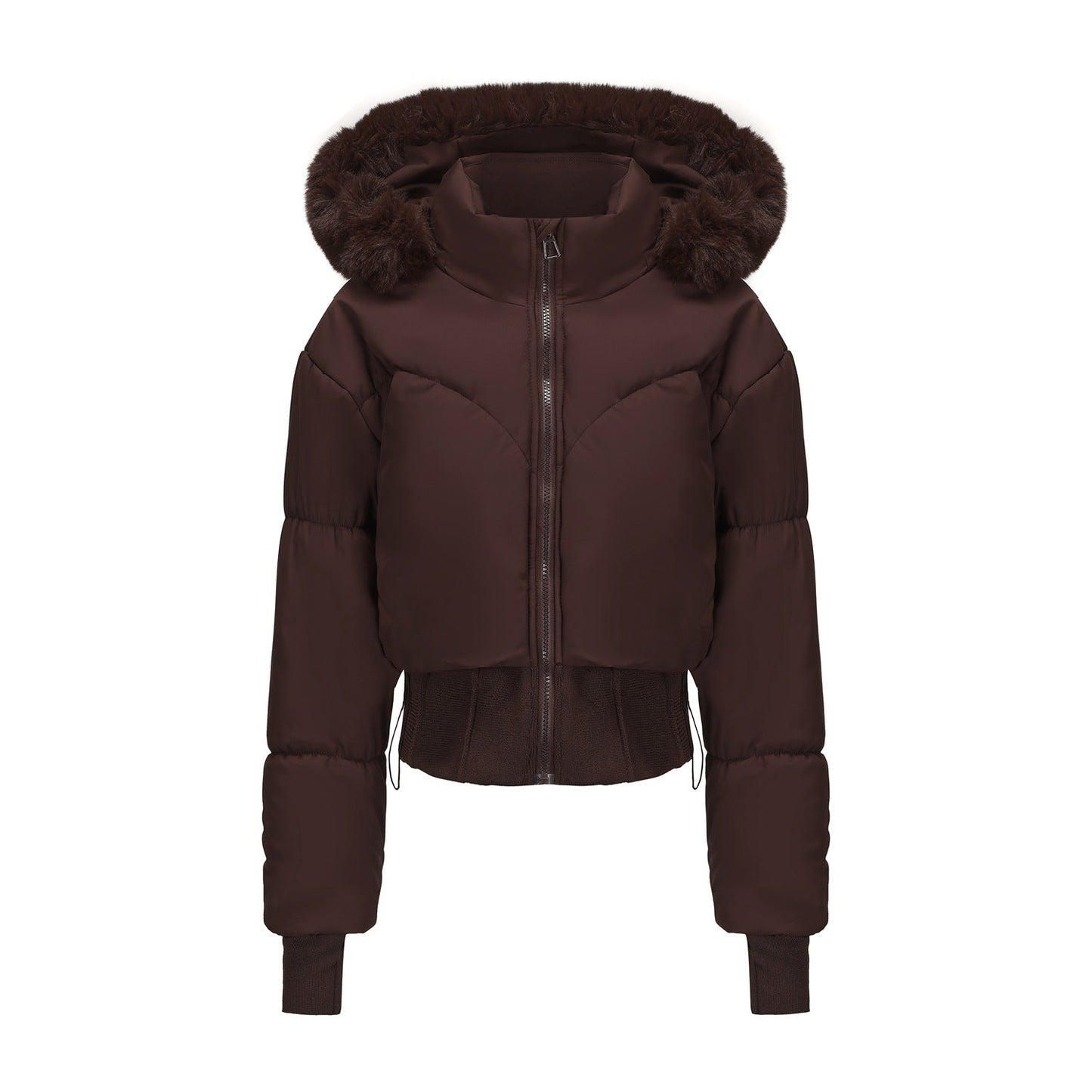 Claire | Cropped Down Jacket with Detachable Fur Collar
