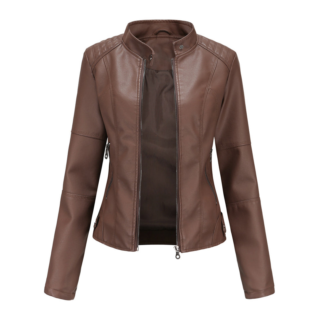 Women's Edgy Leather Biker Jacket