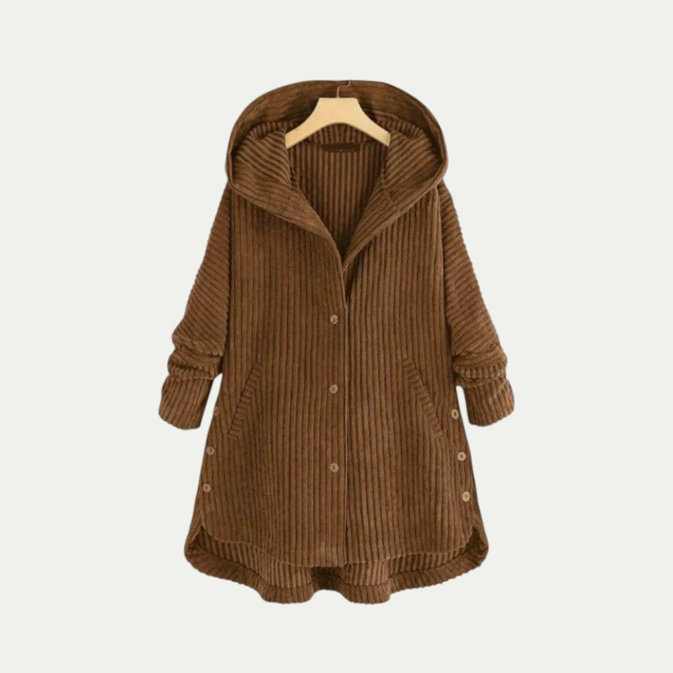 Women’s Ribbed Hooded Longline Cardigan