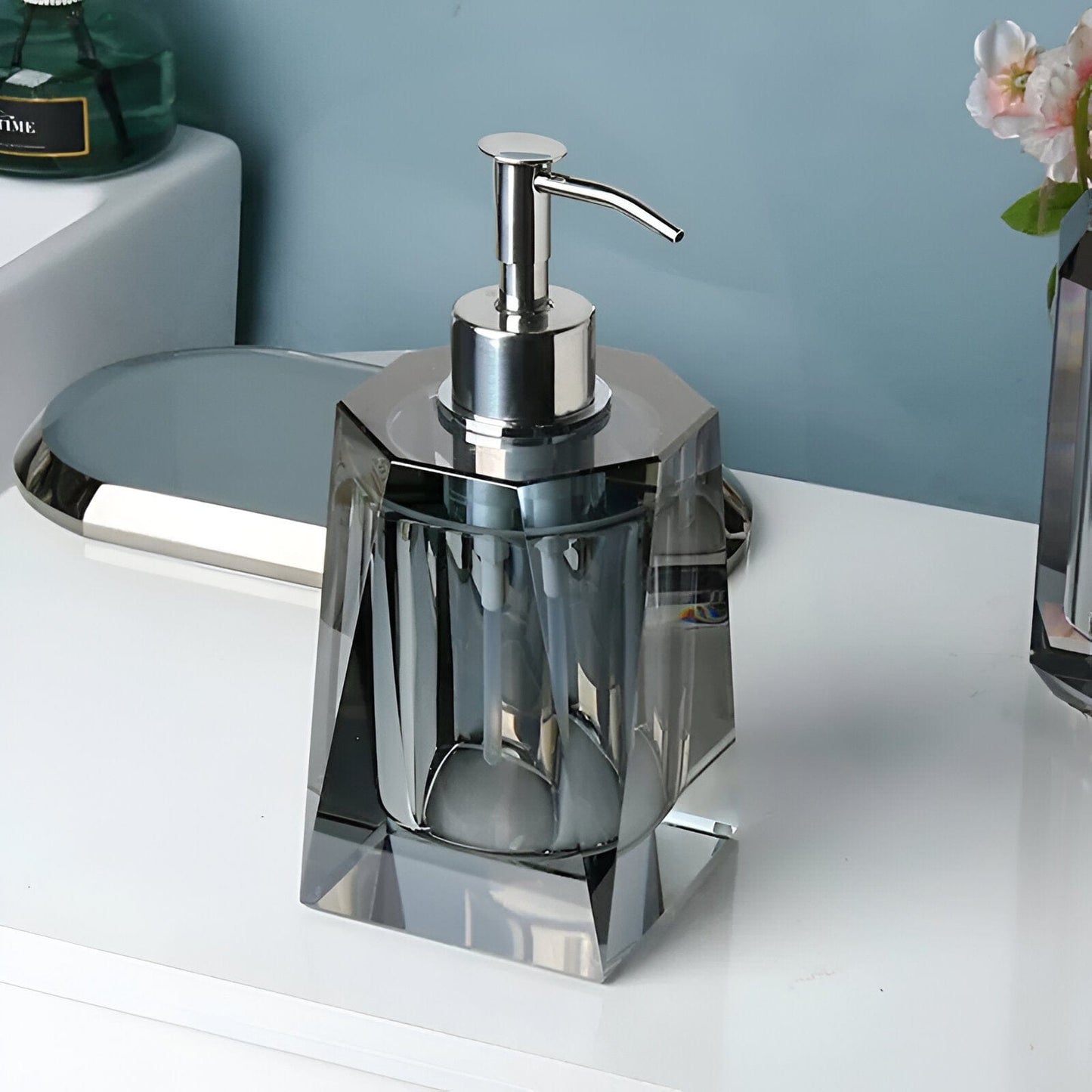 Luxury Clear Glass Bathroom Accessory Set