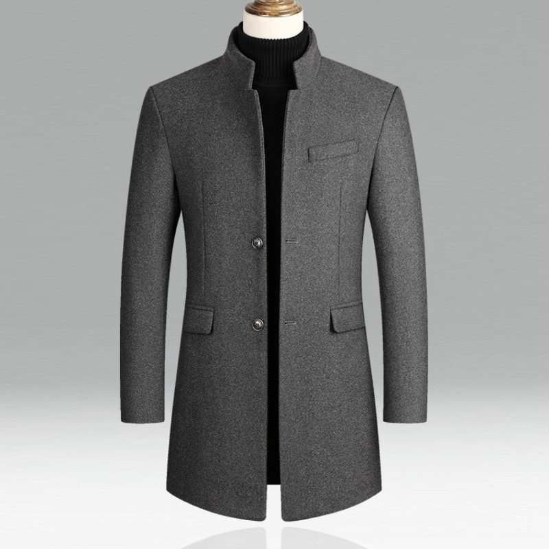 Classic Tailored Wool Overcoat