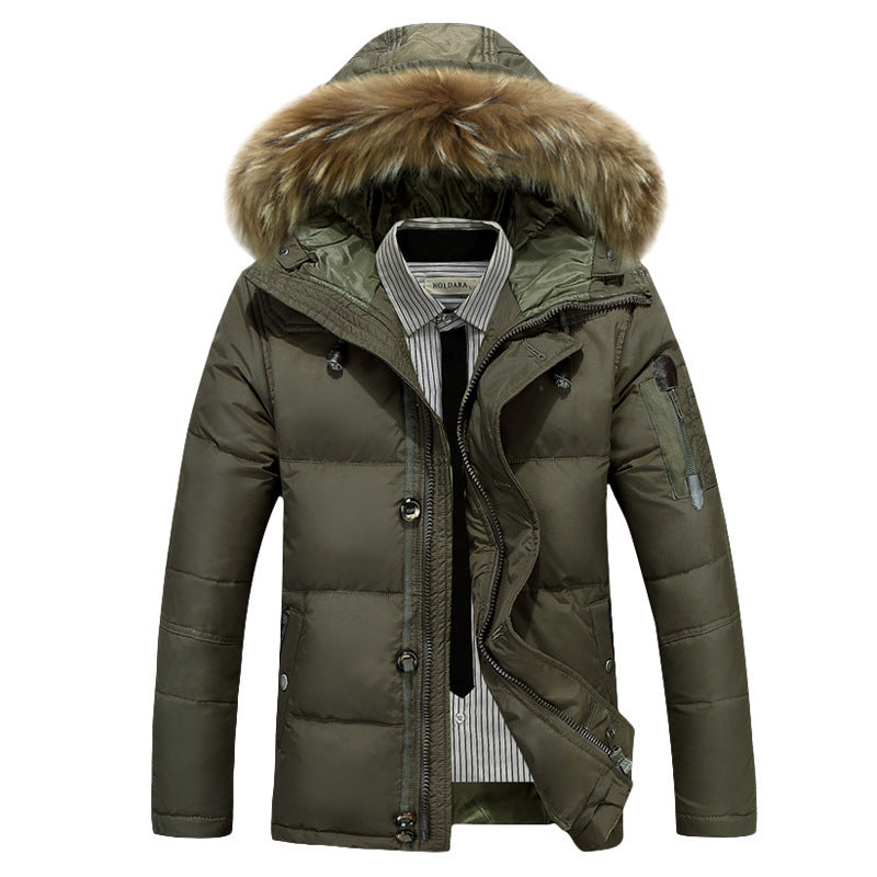 Daan | Men’s Padded Winter Coat with Warm Fur Collar and Lining