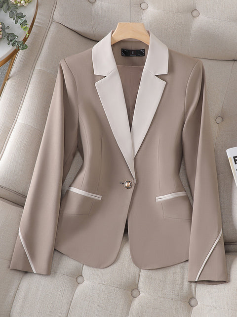 Classic Fit Women's Blazer with Pockets and Belt