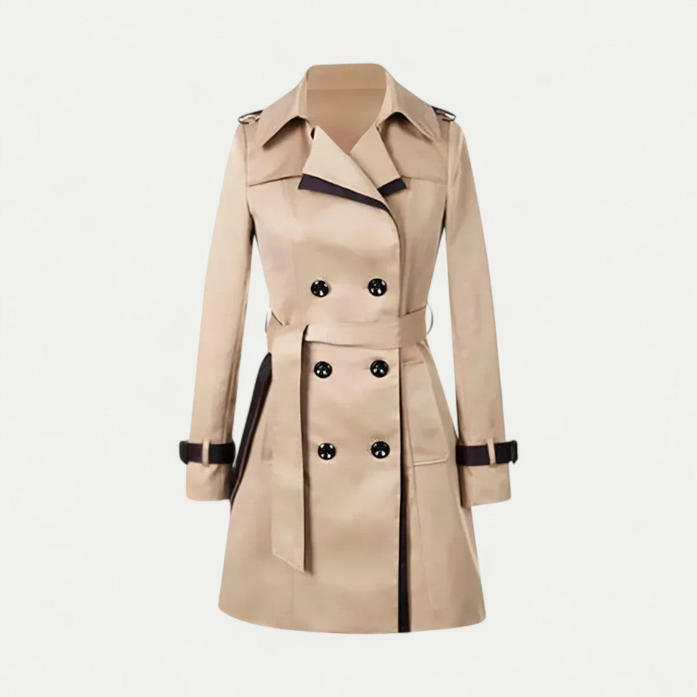 Women’s Belted Double-Breasted Trench Coat