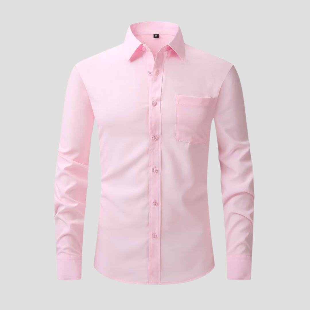 Dress Shirt - Polyester Blend Anti Crease And Stay Smooth