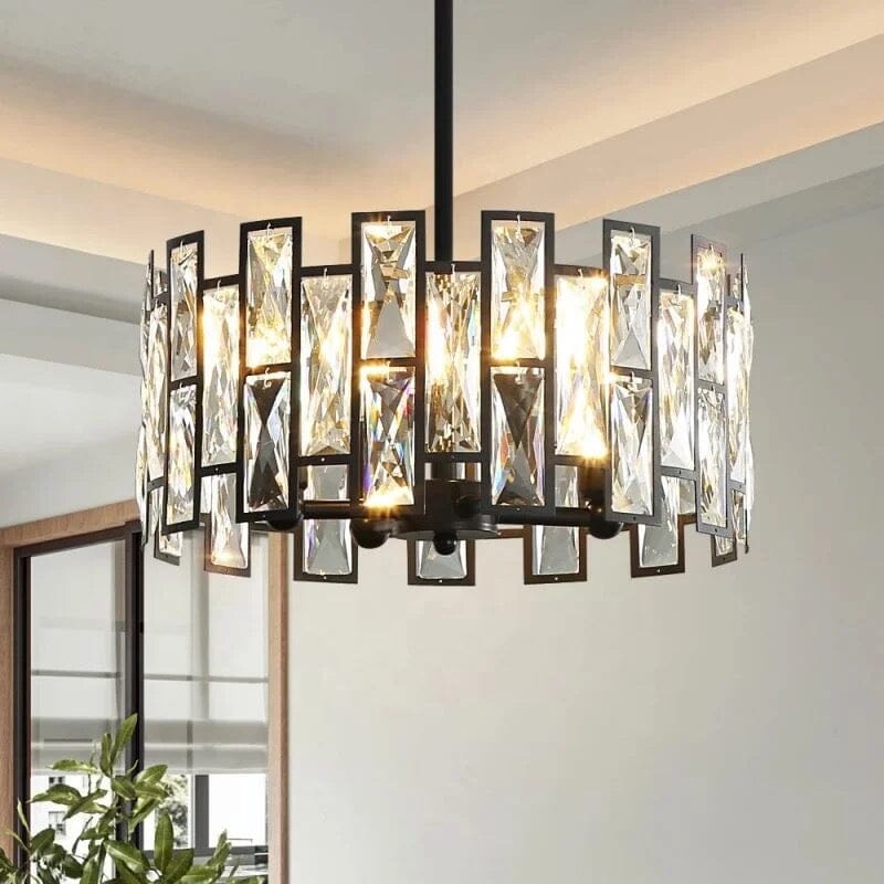 Luxury Crystal Hanging LED Light in Silver Finish