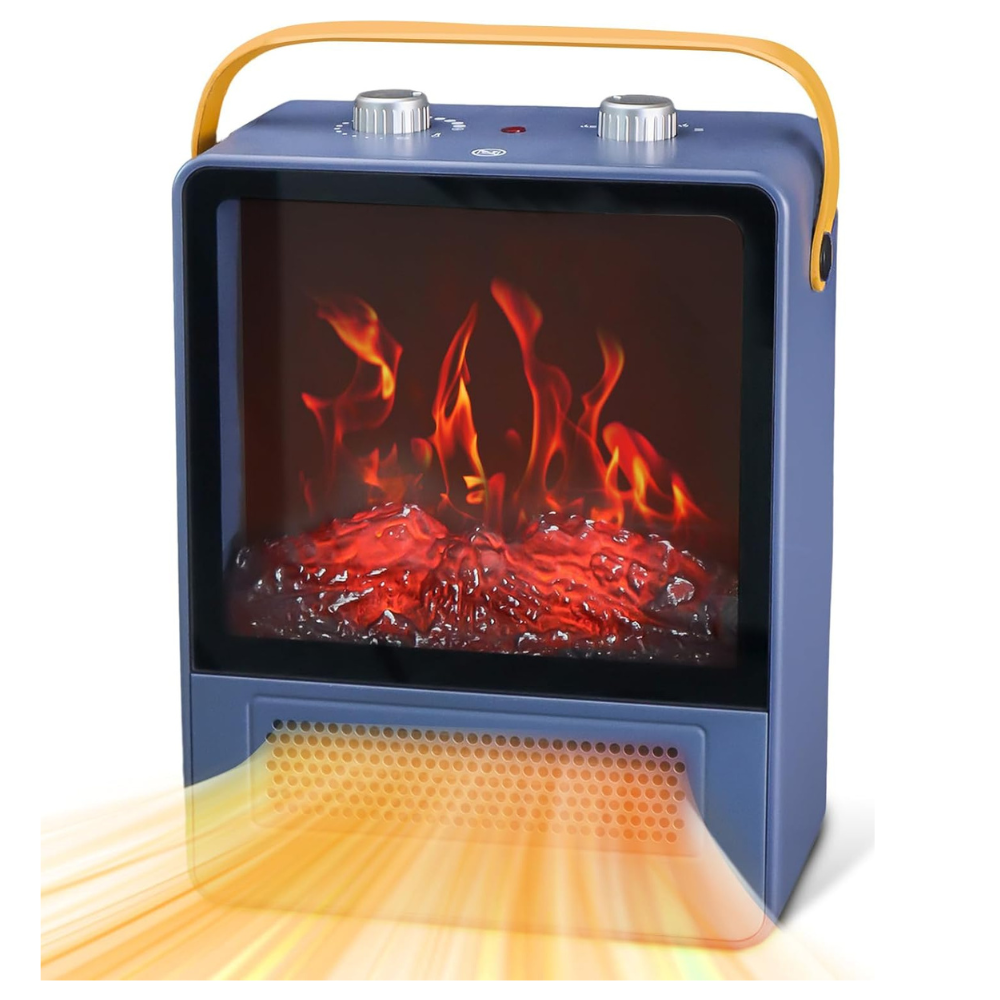 FireGlow | Electric Fireplace Heater with Realistic Flame Display
