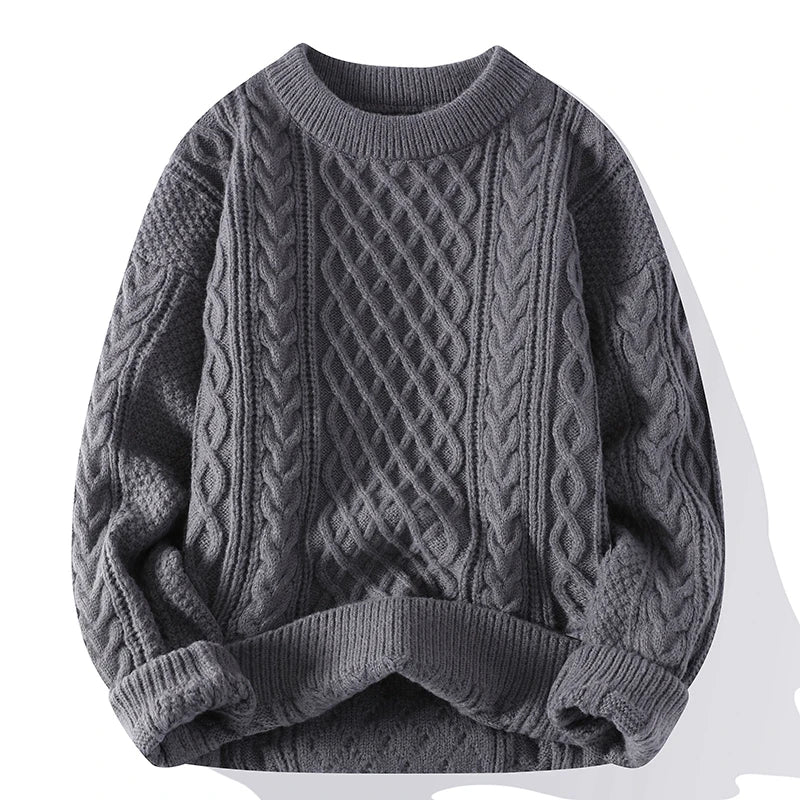Men’s Classic Cable Knit Pullover Sweater